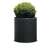 Keter Cylinder &quot;L&quot; polyrattan virágcserép - grafit, növénnyel
