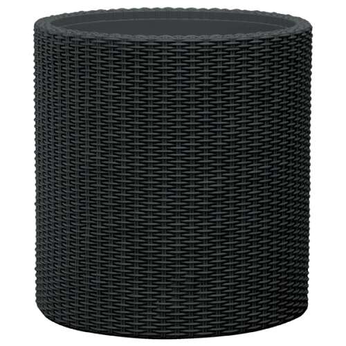 KETER Cylinder "L" Virágcserép - Polirattan - Grafit