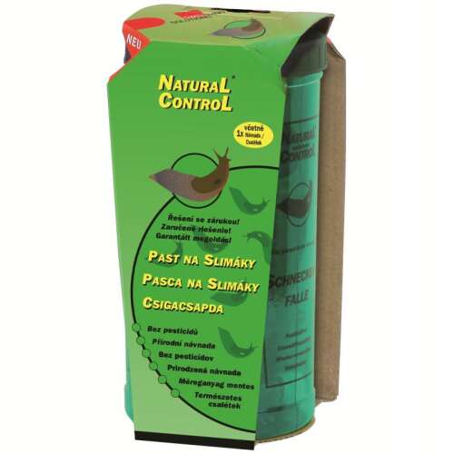 Natural Control csiga csapda, zöld műanyag csapda fedővel, csigák befogására a kertben