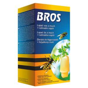 Bros Wasp and Fly Trap with Liquid Bait, 10 pack, effective for 4 weeks, attracts wasps and flies, does not attract bees or other beneficial insects - Bros