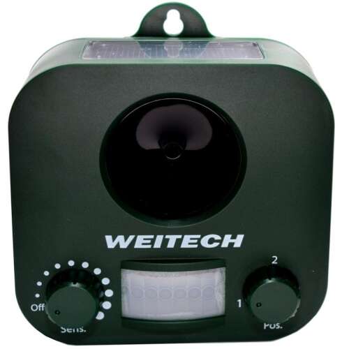 Weitech WK0053 Ultrahangos Állatriasztó, solar powered, motion sensor, for cats, dogs, foxes, weasels