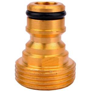 Réz 3/4 colos tömlő csatlakozó, 25 mm-es menettel, öntözéshez - Tömlőösszekötő