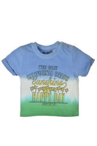 Boboli fiú póló California Beach felirattal, kék, fehér, zöld - Boboli