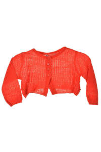 Red knitted baby girl bolero, Boboli lazán kötött lányka Boleró - 62 - Kids' Sweater & Cardigan