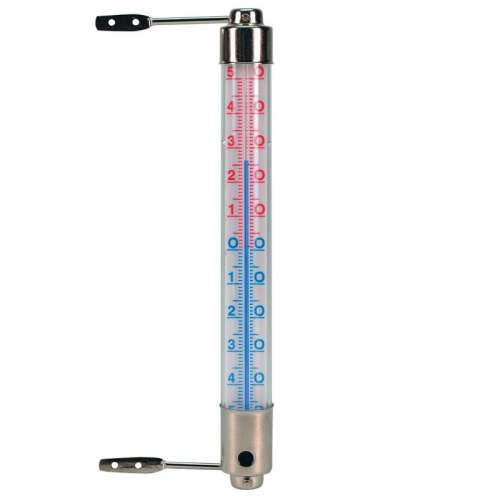 Nature 6080054 20cm glass thermometer, -50°C to +50°C, outdoor thermometer, wall thermometer, weather thermometer