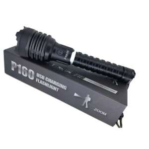 X-BALOG P160 USB-Lade-Taschenlampe, wiederaufladbare LED-Taschenlampe mit Zoomfunktion - Taschenlampen & Stirnlampen