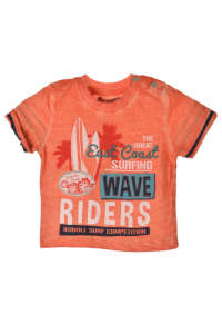 Boboli fiú póló szörfös mintával, narancssárga fekete és kék részletekkel - Boboli