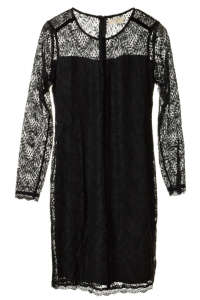 Rochie neagră din dantelă cu mâneci lungi - Îmbrăcăminte pentru femei