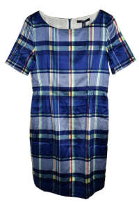 Gant női kék kockás selyem ruha - Gant