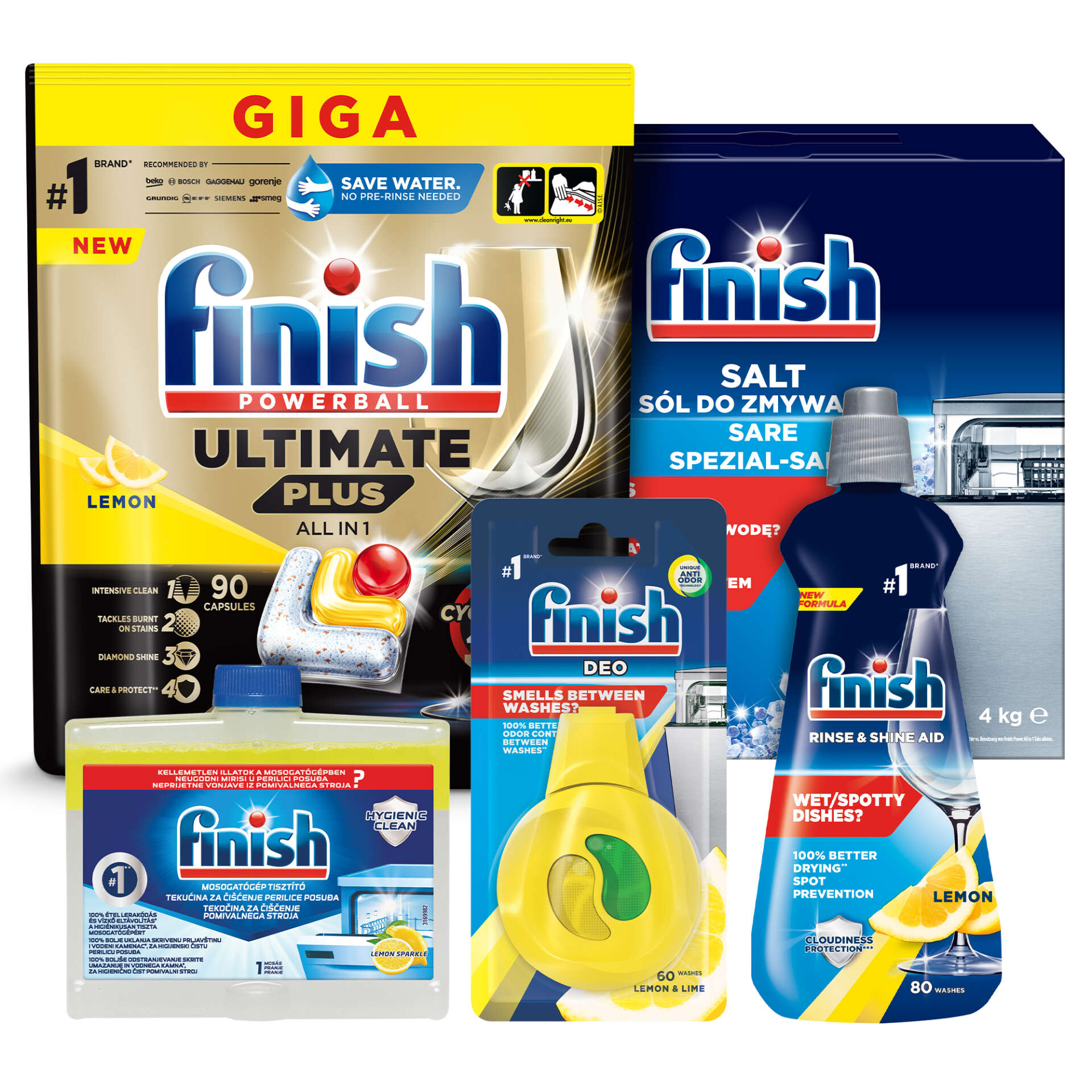 Finish Ultimate Plus All in 1 štartovacie balenie s čistiacou tek...