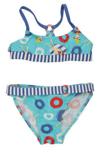 Boboli girls' swimsuit with a light blue float pattern - Boboli