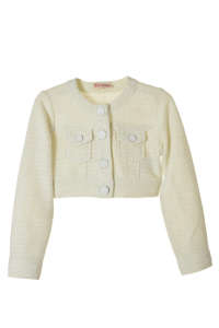 Brums girls' cream bolero with metallic thread, size 104 - Kids' Sweater & Cardigan