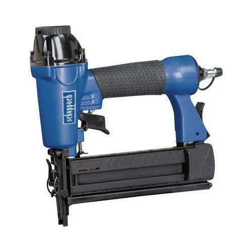 Scheppach pneumatic nail gun, 2 in 1, blue, for fastening wood, insulation, and other materials