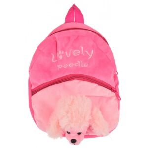 Pack Mates Pudlis pink plush backpack with poodle design - Preschool Backpack, Bag