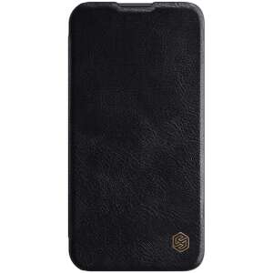 Nillkin Qin Pro Leather Case for iPhone 14 Plus, black, front view - Nillkin