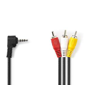 Audio-Video-Kabel | 3,5 mm Stecker | 3x RCA Stecker | Vernickelt | 1,00 m | Rund | PVC | Schwarz 91714581 Ladegeräte, Ladekabel und andere Kabel