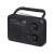 Trevi RA 7F64 schwarzes tragbares Radio mit Teleskopantenne, AM/FM-Bändern, Kopfhöreranschluss und Lautstärkeregler
