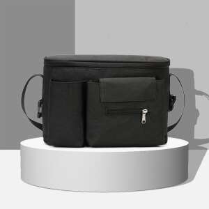 Dollcini, Geanta universala pentru carucior, pentru Smart Moms. Depozitare scutece, bretele securizate, geanta detasabila, buzunare pentru telefon, chei, jucarii. Design compact, se potrivește tuturor cărucioarelor, negru