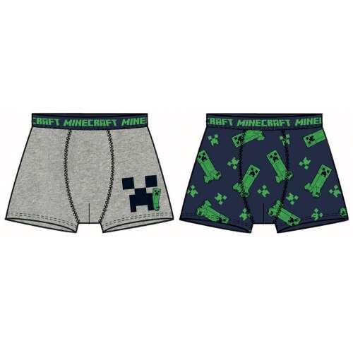 Minecraft Fiú Boxeralsó 2 db - Creeper minta - 9 év