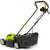 Cositoare electrică Fieldmann FZR 2031-E, vedere laterală, verde și negru, cu colector de iarbă