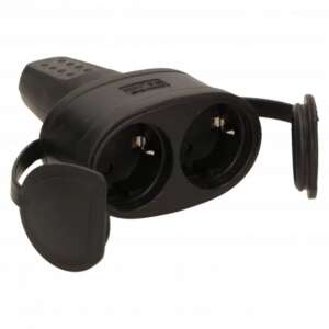 Dupla gumena spojnica, 2XSchucko, 2x250V AC/ 16A; IP44 56736643 - Lampa i rasvjeta