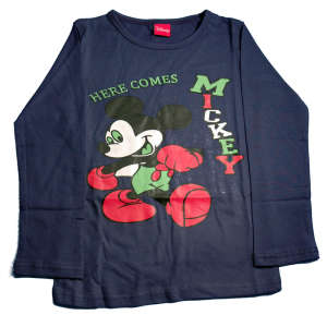 Disney uniszex Hosszú ujjú Póló - Mickey Egér #kék 31386474 Gyerek pulóver, kardigán