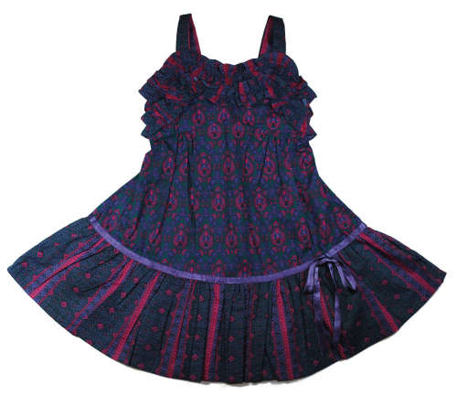 Lányruha - Kasmír Minta - Fodros - Ujjatlan 31386479