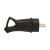 Durable rubberized straight mains plug with grip