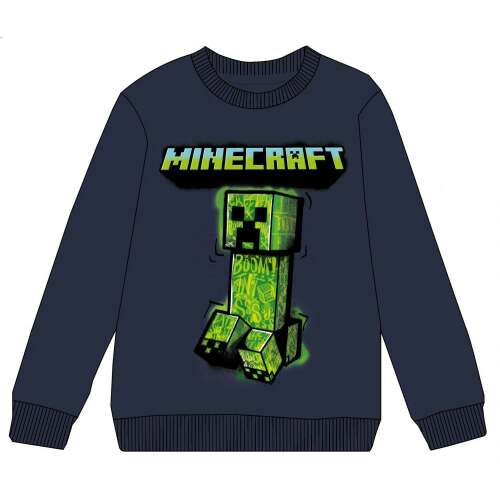 Minecraft Creeper gyerek pulóver, kék, 12 éves