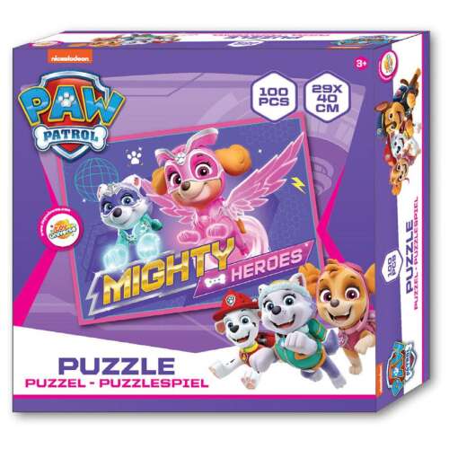 Nickelodeon Paw Patrol Mighty Heroes 100-teiliges Puzzle mit Skye und Everest