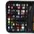 128 piece sewing kit with colorful threads in a black zippered case