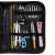 128 piece sewing kit with needles, scissors, tape measure, and other tools in a black zippered case