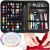 Ruhhy 128-Piece Sewing Kit with hand sewing a button