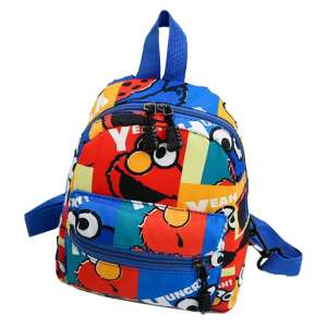 Detský batoh s potlačou postavičiek zo Sesame Street, modrý a červený, malá veľkosť - Batohy