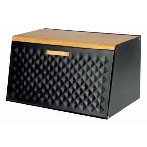 Bambose & Steel Bread Bin Bohmann Black 35.50/21.5 cm