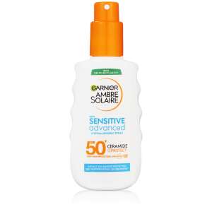 Garnier Ambre Solaire Sensitive Advanced SPF 50+ Sonnenschutzspray, 150ml, Hypoallergen, Sehr Hoher Schutz, Ceramide Protect - Sonnenschutzmittel