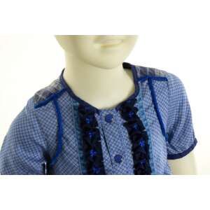 Cake Walk Kék Mintás Lányruha - Pamut - Rövid Ujjú 32558706 - Walk