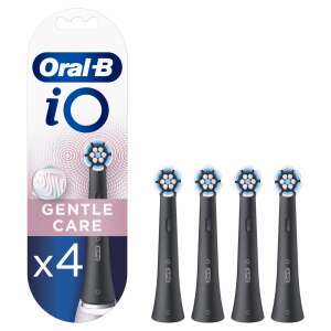 Oral-B iO Gentle Care Zahnbürstenkopf 4 Stück, Schwarz 56763678 Ersatz-Zahnbürste und Munddusche