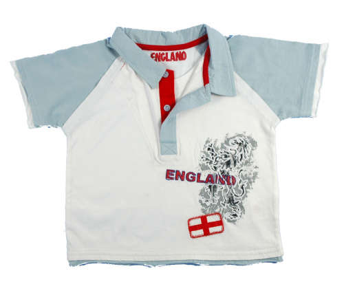 England fiú Póló #fehér-szürke-piros