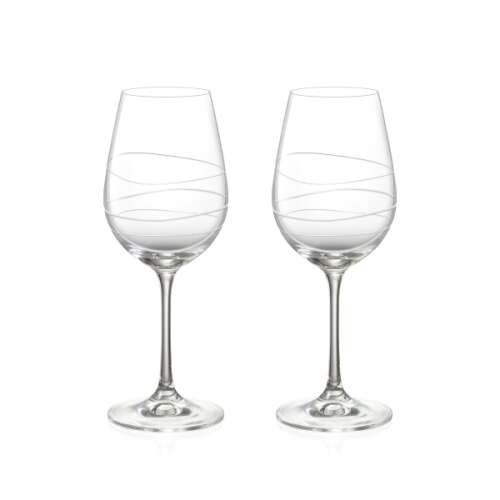 UNO VINO Vista 350 ml Weingläser, 2er Set, Kristall, elegantes Design