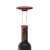 UNO VINO Wine Opener for Broken Corks, red, in use, removing cork from wine bottle