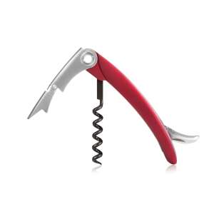 UNO VINO two-step corkscrew, red handle, wine opener - Wine Opener & Corkscrew