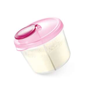 PAPU PAPI pink formula dispenser, 3 portions, travel size, baby milk powder container - Baby Food & Drink Container