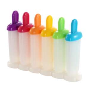 BAMBINI Ice Cream Molds, 6 pack, colorful, popsicle molds, ice pop molds, freezer safe, dishwasher safe - Tescoma
