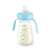 PAPU PAPI 250 ml Babyflasche mit blauen Griffen und ml Markierungen