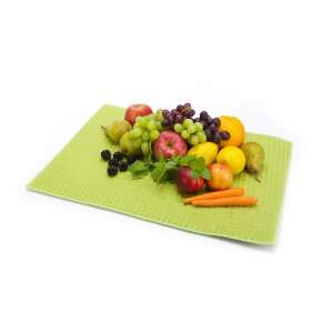 PRESTO green vegetable and fruit drip mat, 51 x 39 cm, with fruits and vegetables on top - Dish Rack