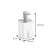 PURO soap dispenser, white with grey pump, 400 ml, dimensions
