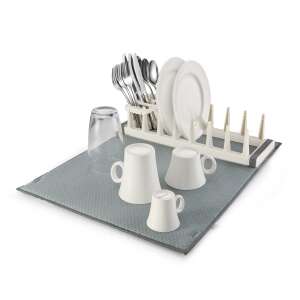 CLEAN KIT microfiber dish drainer with stand, plates, cups, and cutlery - Dish Rack