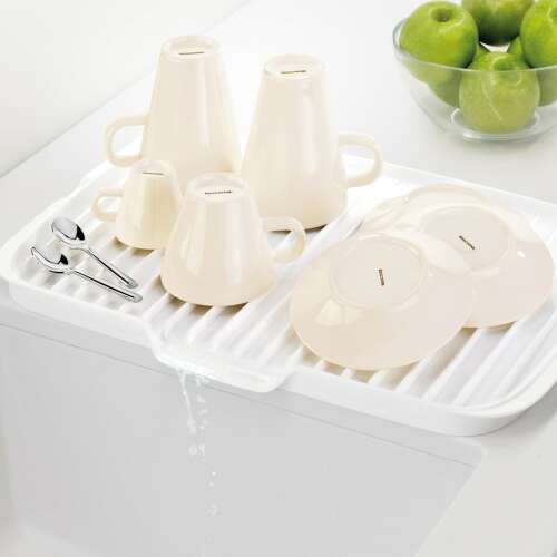 CLEAN KIT double-sided dish drainer with cups and plates, white