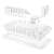 CLEAN KIT white dish drying rack with plate holder, cutlery holder and drip tray, disassembled